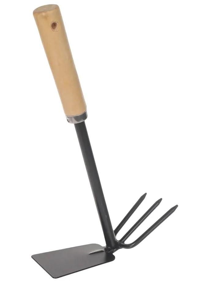 Wooden Handle Dual Hoe & Rake