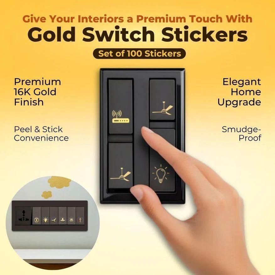 Gold Switch Stickers