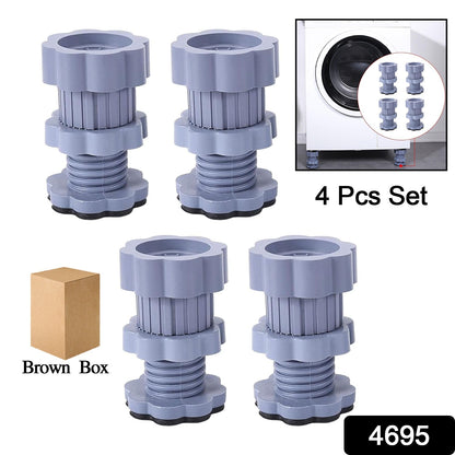 VibroGuard™️ Washing Machine Adjustable Height Footpads (Pack of 4) – Anti-Vibration Pads for Noise Reduction and Appliance Stability